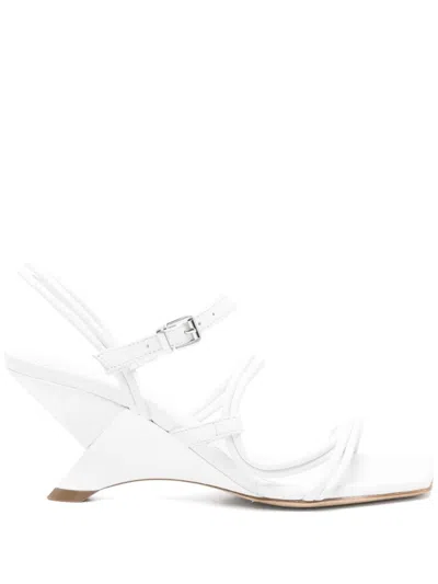 Vic Matie White Leather Sandal