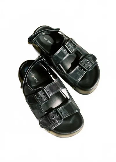 Vic Matie Women's Mesh Platform Sandals In Black