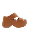 Vic Matie Yoko Cut-out Open Toe Sandals In Brown