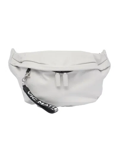 Vic Matie Zippered Crossbody Bag In White