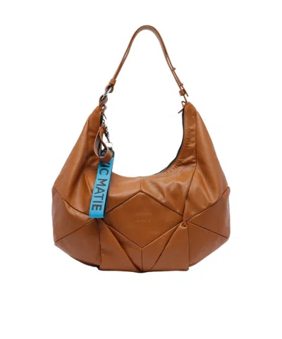 Vic Matie Bags Quilted Tote In Brown