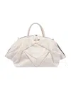 Vic Matie Zippered Shoulder Bag In White