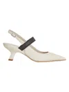 Vic Women's Decolte' Bonbon Pumps In White