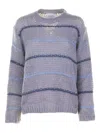 Vicario Cinque Striped Sweater In Gray