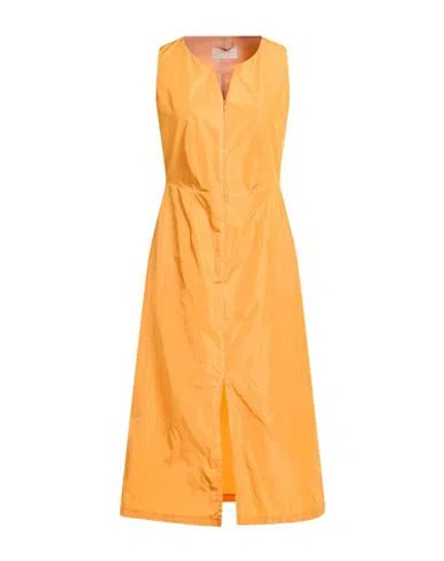 Vicario Cinque Woman Midi Dress Marigold Size L Polyester In Yellow