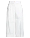 Vicario Cinque Woman Pants White Size M Cotton, Elastane In White