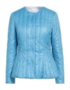 Vicario Cinque Woman Down Jacket Light Blue Size S Polyester In Blue