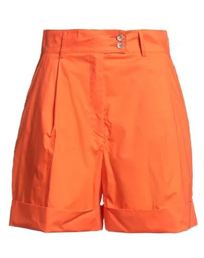 Vicario Cinque Woman Shorts & Bermuda Shorts Orange Size L Cotton