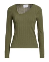 Vicario Cinque Woman Sweater Military Green Size M Viscose, Polyester In Multi