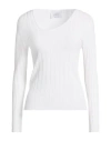 Vicario Cinque Woman Sweater White Size M Viscose, Polyester In Multi