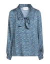 Vicario Cinque Woman Blouse Blue Size S Viscose In Blue