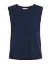 Vicario Cinque Woman Top Navy Size M Viscose, Elastane In Blue