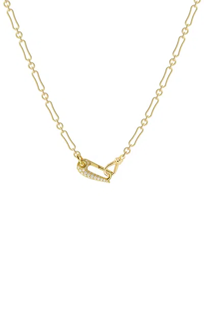 Vice Versa 14kt Yellow Gold Diamond Lock It On Bone Chain