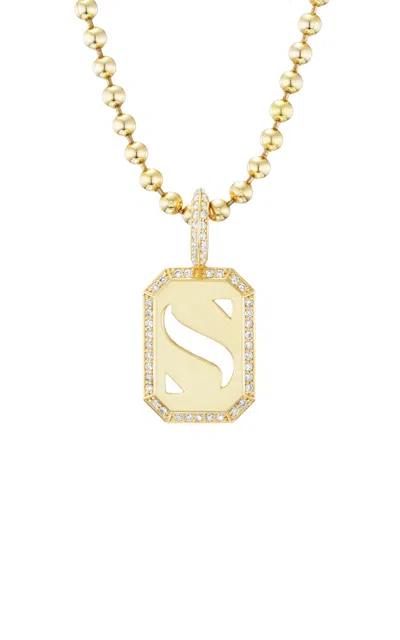 Vice Versa 14kt Yellow Gold Diamond Versa Tile Pendant