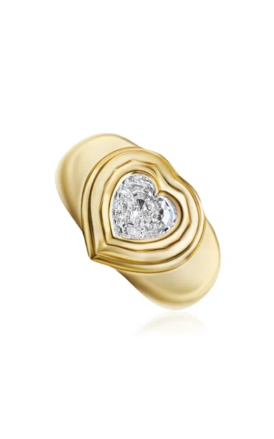 Vice Versa 14kt Yellow Gold Mini Heart Eleven Ring