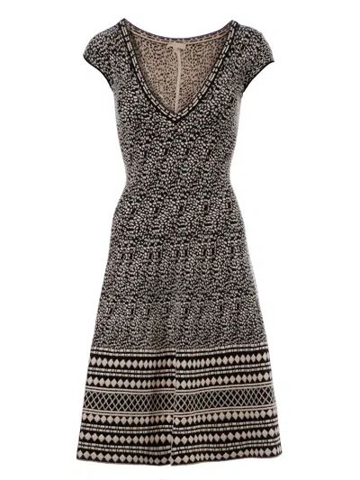 Vicedomini Deep V-neck Dress In Black