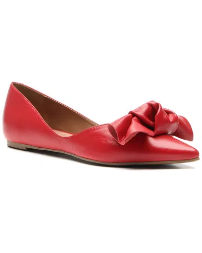 Vicenza Atlanta Leather Ballerina In Red