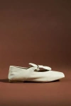 Vicenza Bow Mary Jane Flats In White