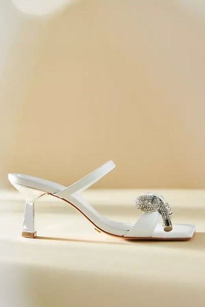 Vicenza Bow Mule Heels In White