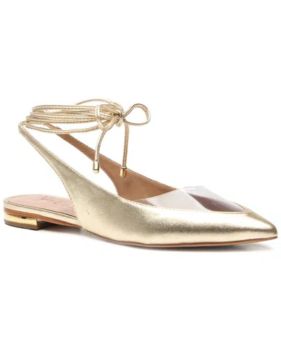 Vicenza Burnie Leather Ankle Wrap In Yellow