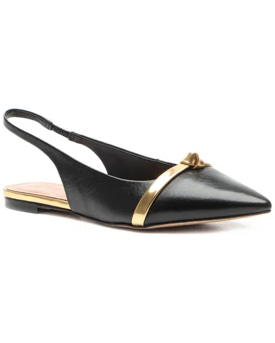 Vicenza Burnie Leather Slingback In Gold