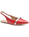 Vicenza Burnie Leather Slingback In Red