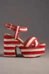 Vicenza Crochet Platform Heels In Red