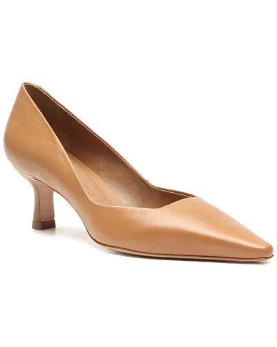Vicenza Japao Leather Scarpin In Beige