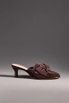 Vicenza Kitten-heel Loafer Mules In Brown