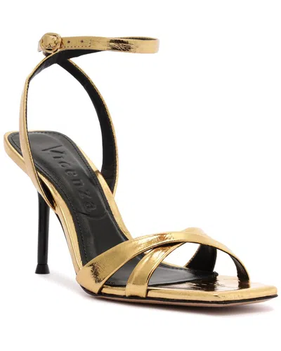 Vicenza Laucala Leather Sandal In Gold