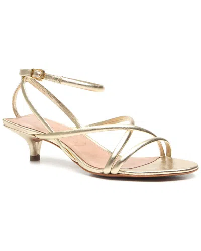 Vicenza Luxemburgo Leather Sandal In Gold