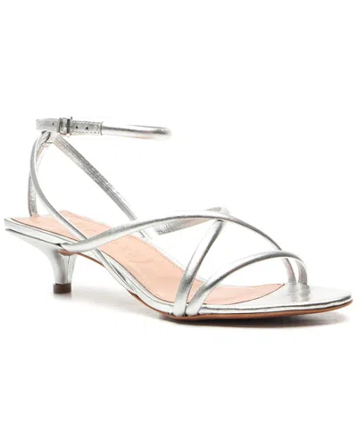 Vicenza Luxemburgo Leather Sandal In Silver