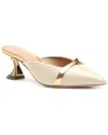 Vicenza Montreal Leather Mule In Gold