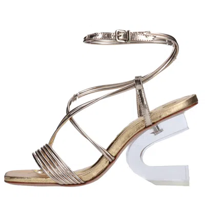 Vicenza Sandals Golden In Oro Metallici E Grigi
