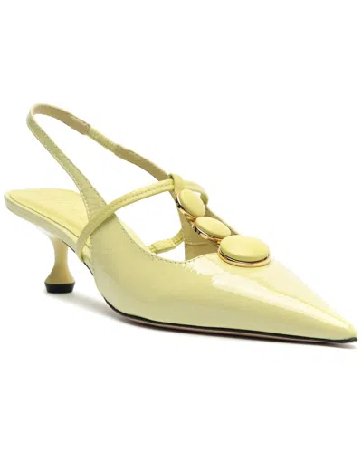 Vicenza Servia Patent Sling-back In Yellow