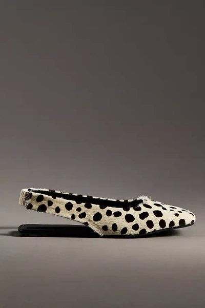 Vicenza Square-toe Slingback Flats In Black