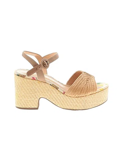 Pre-owned Vicenza Wedges In Tan