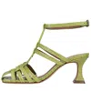 Vicenza With Heel Green In Verde Blu E Verdi