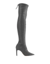 VICENZA VICENZA) WOMAN BOOT BLACK SIZE 8 TEXTILE FIBERS, LEATHER