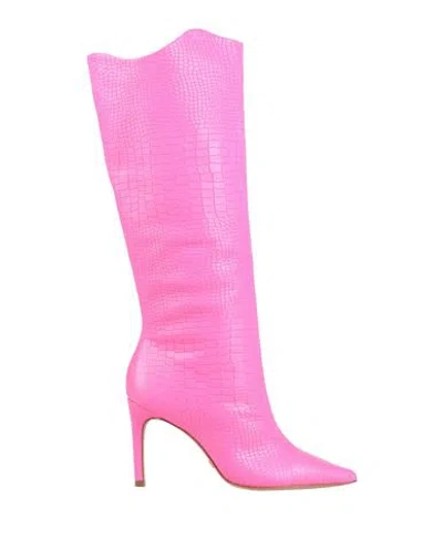 Vicenza ) Woman Boot Fuchsia Size 6 Leather In Pink