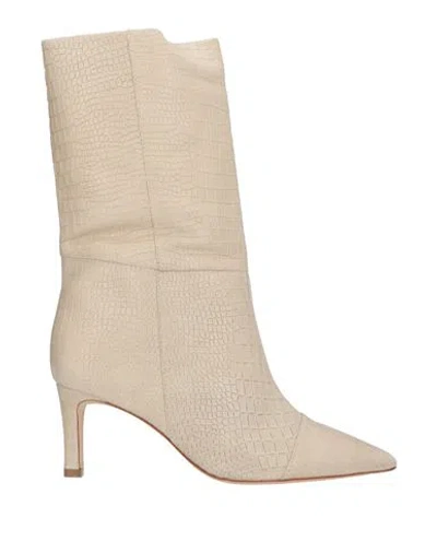 Vicenza ) Woman Boot Ivory Size 6 Leather In Neutral