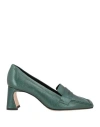 Vicenza ) Woman Loafers Dark Green Size 8 Leather In Green