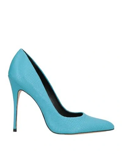 Vicenza ) Woman Pumps Azure Size 6 Leather In Blue