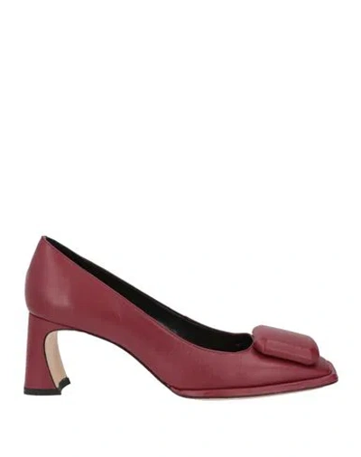 Vicenza ) Woman Pumps Burgundy Size 6 Calfskin