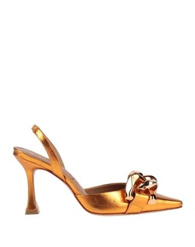 Vicenza ) Woman Pumps Copper Size 8 Leather