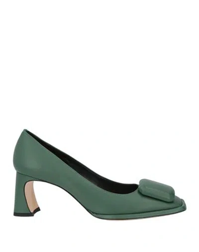 Vicenza ) Woman Pumps Emerald Green Size 9 Calfskin