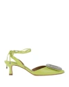 Vicenza ) Woman Pumps Lime Green Size 6 Soft Leather In Green