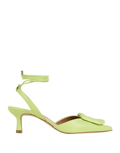 Vicenza ) Woman Pumps Lime Green Size 8 Leather