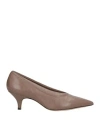 Vicenza ) Woman Pumps Taupe Size 10 Calfskin In Multi