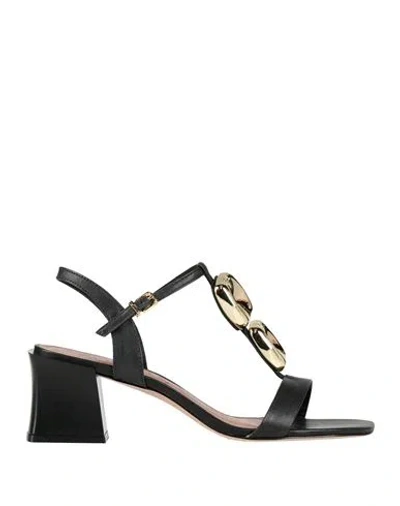 Vicenza ) Woman Sandals Black Size 10 Leather